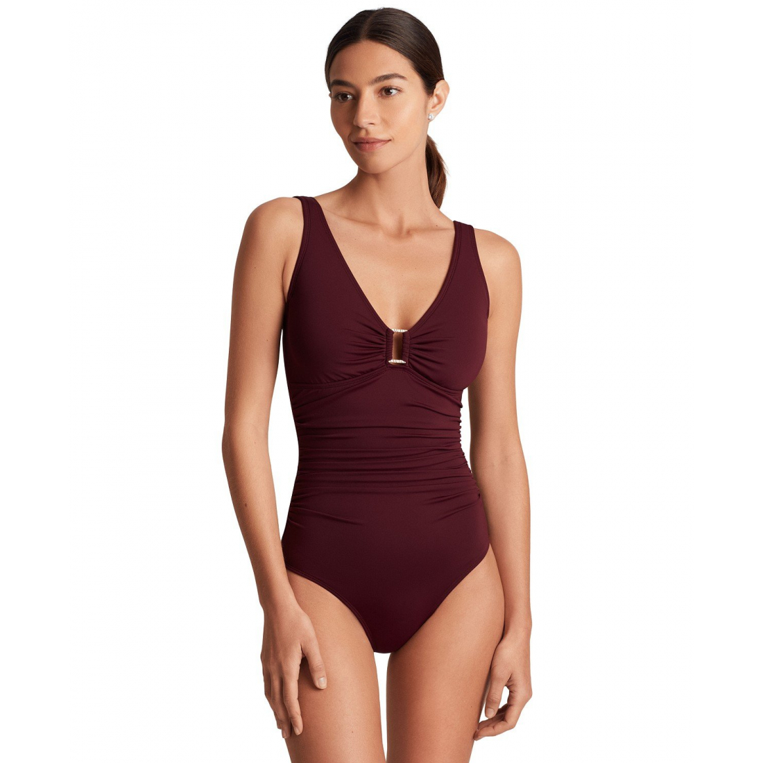 Women's 'Ring Over The Shoulder Tummy Control' Swimsuit