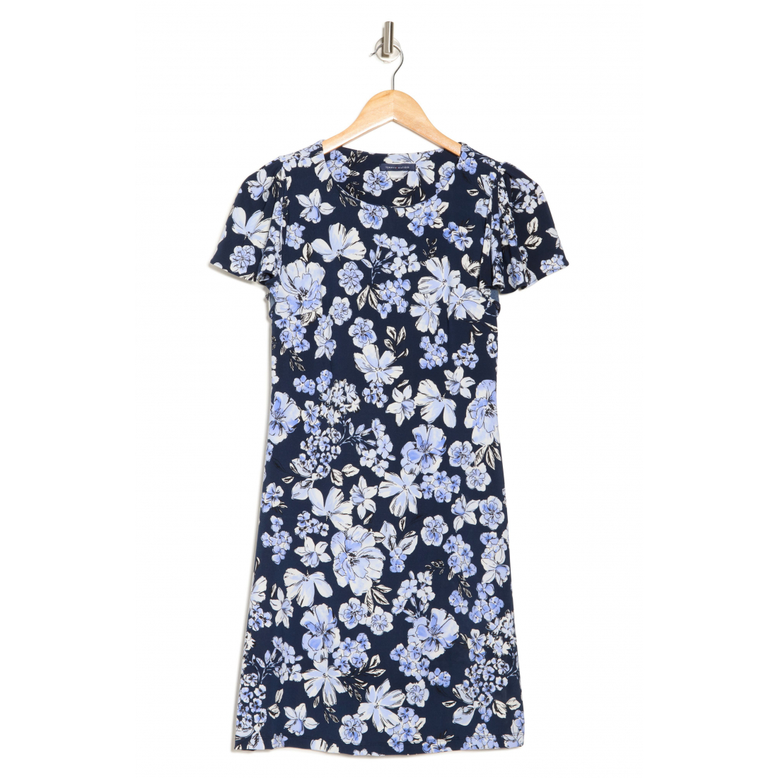 'Floral Flutter Sleeve Jersey' Etuikleid für Damen