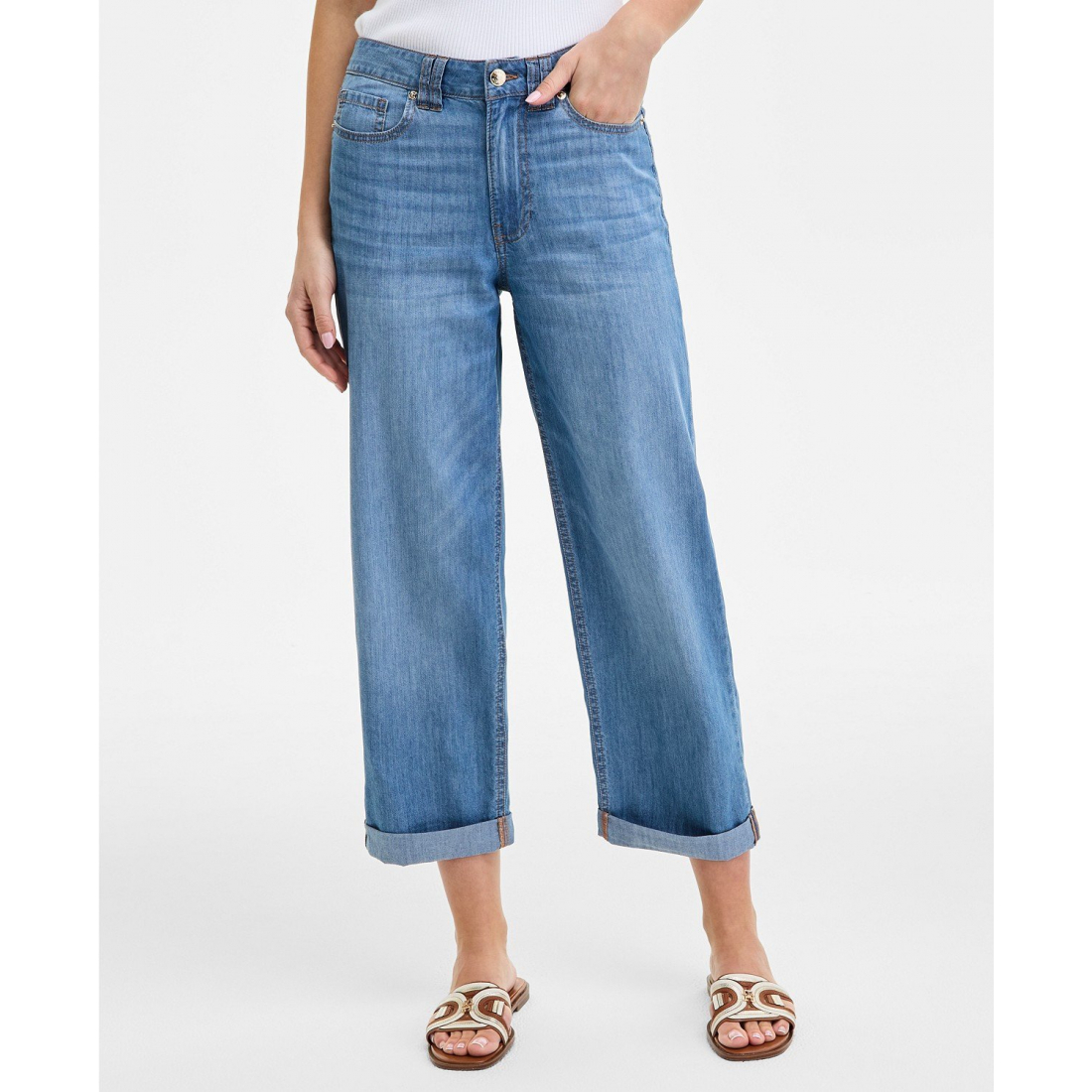 Jeans 'Relaxed-Fit Utility Chambray' pour Femmes