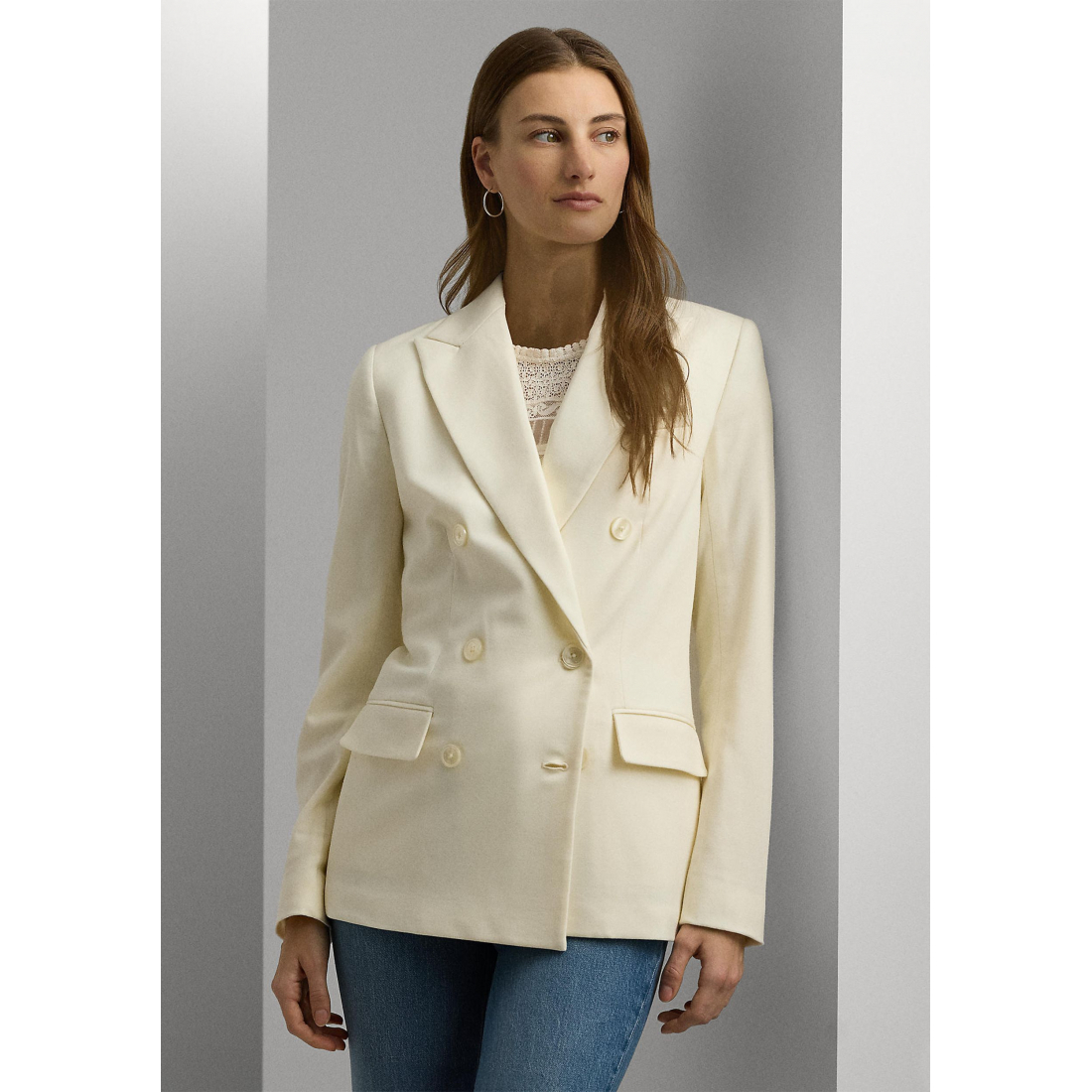 'Double-Breasted Crepe' Klassischer Blazer für Damen