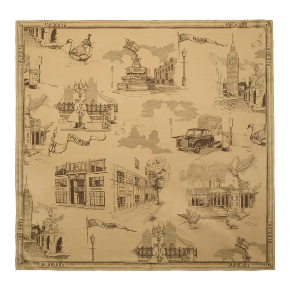 'London Landmarks' Halstuch aus Seide