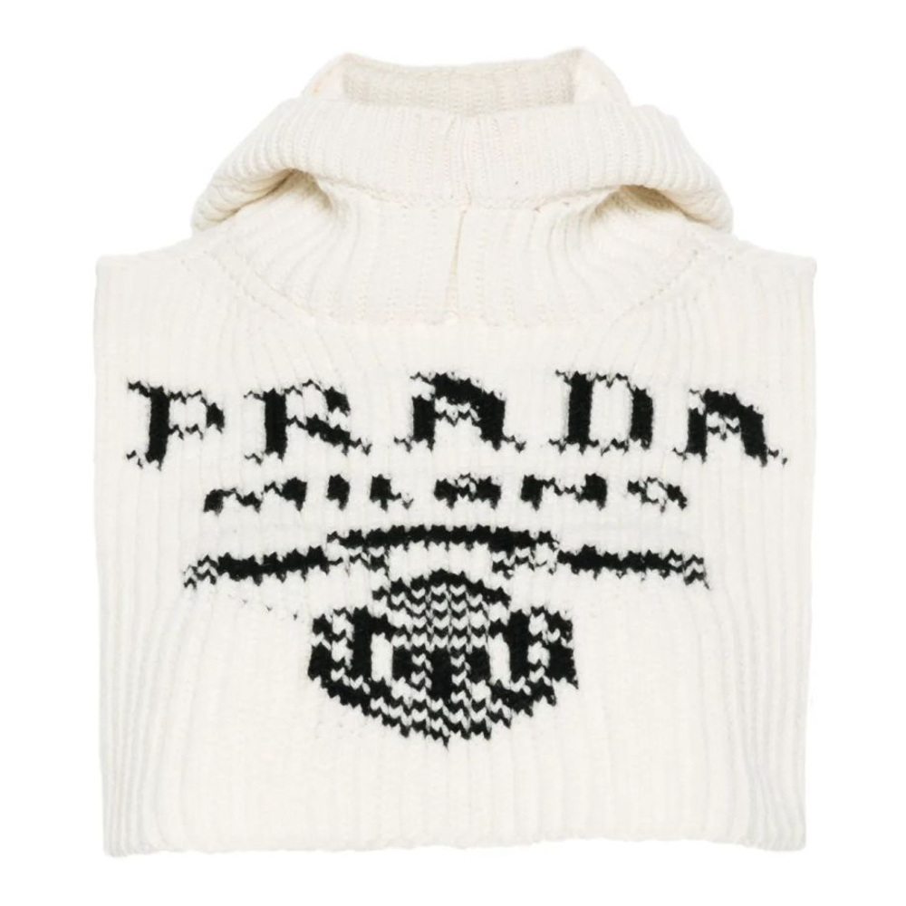 Cache cou 'Intarsia-Knit Logo' pour Femmes