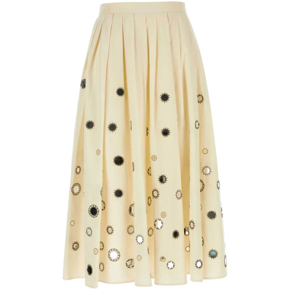 Jupe Midi 'Mirror-Embellished' pour Femmes