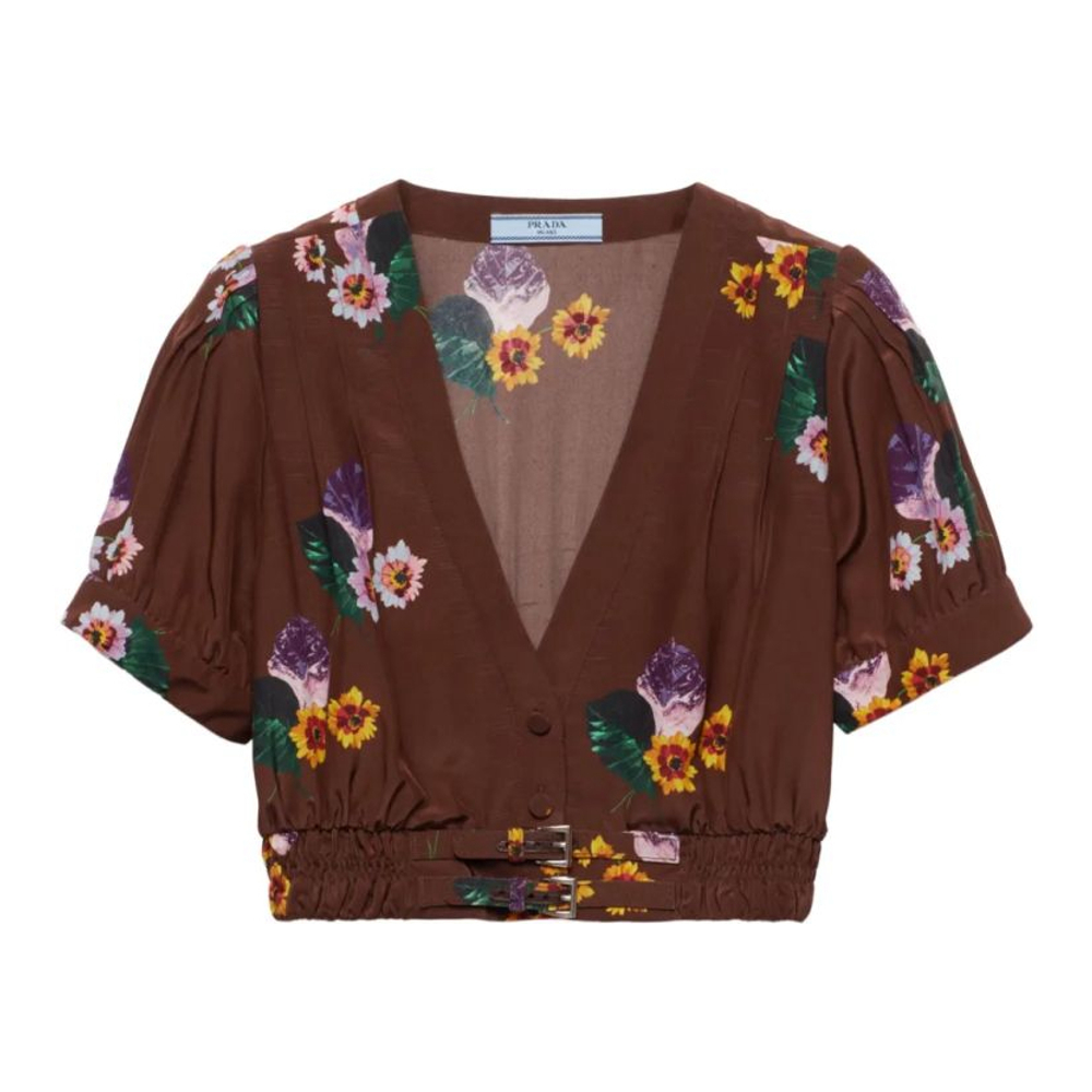 Women's 'Floral-Print' Crop Top