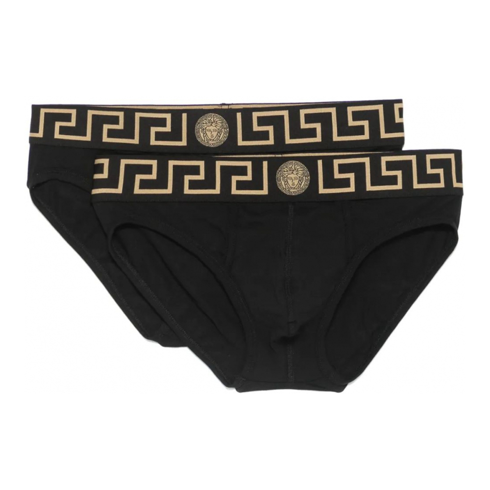 Men's 'Greca-Detail' Boxer Briefs - 2 Pieces