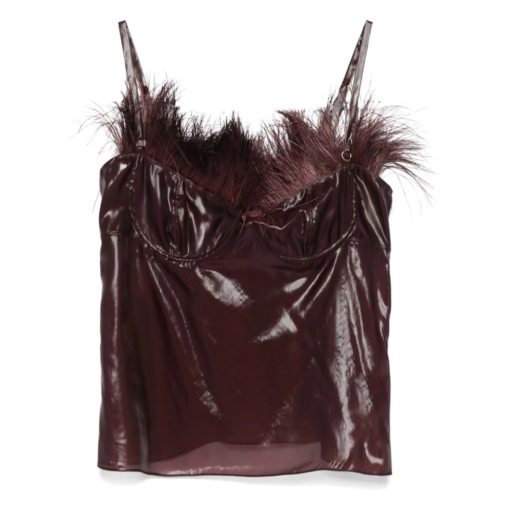 Haut sans manches 'Feather-Embellished' pour Femmes