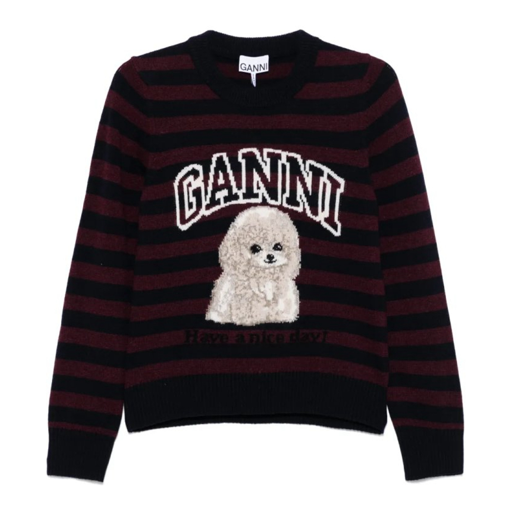 Pull 'Graphic Wool Mix Poodle Stripe' pour Femmes