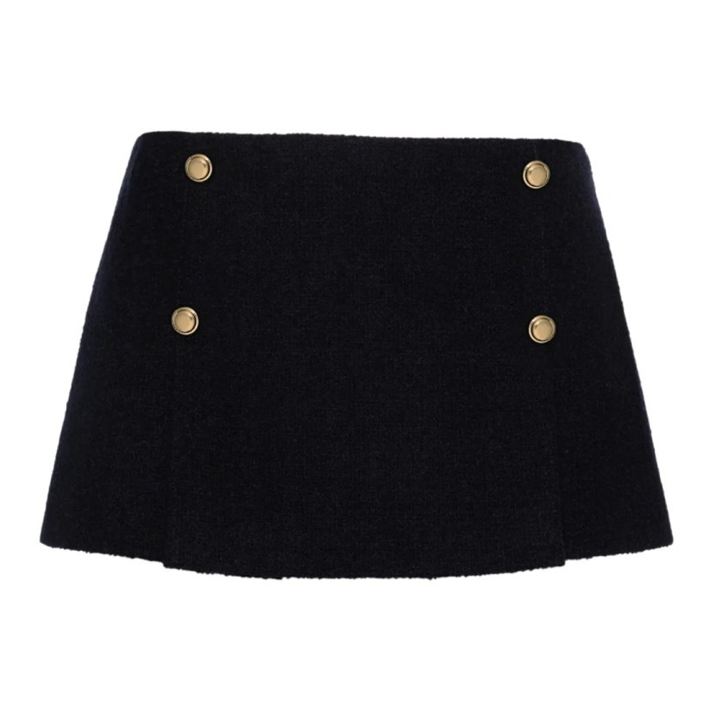 Jupe 'Pleat-Detail Tweed' pour Femmes