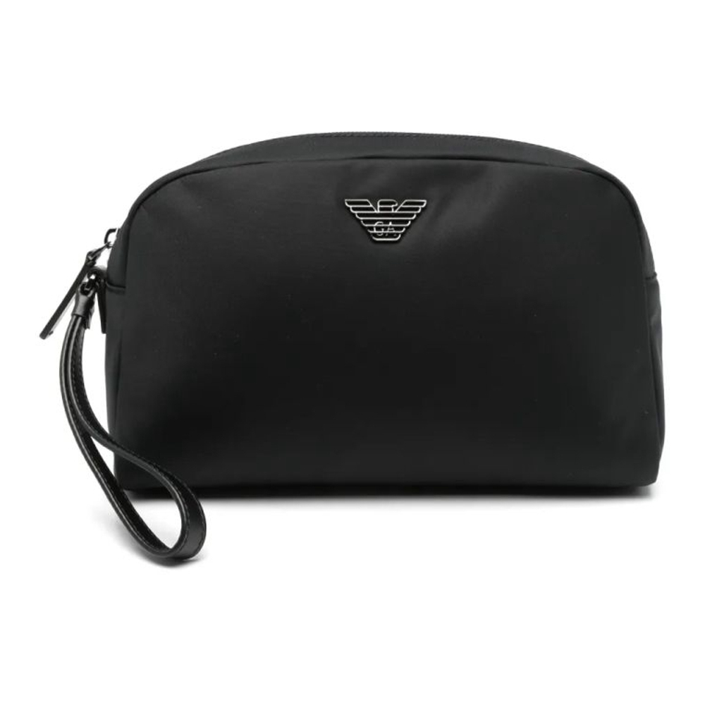 Men's 'Logo-Plaque' Toiletry Bag