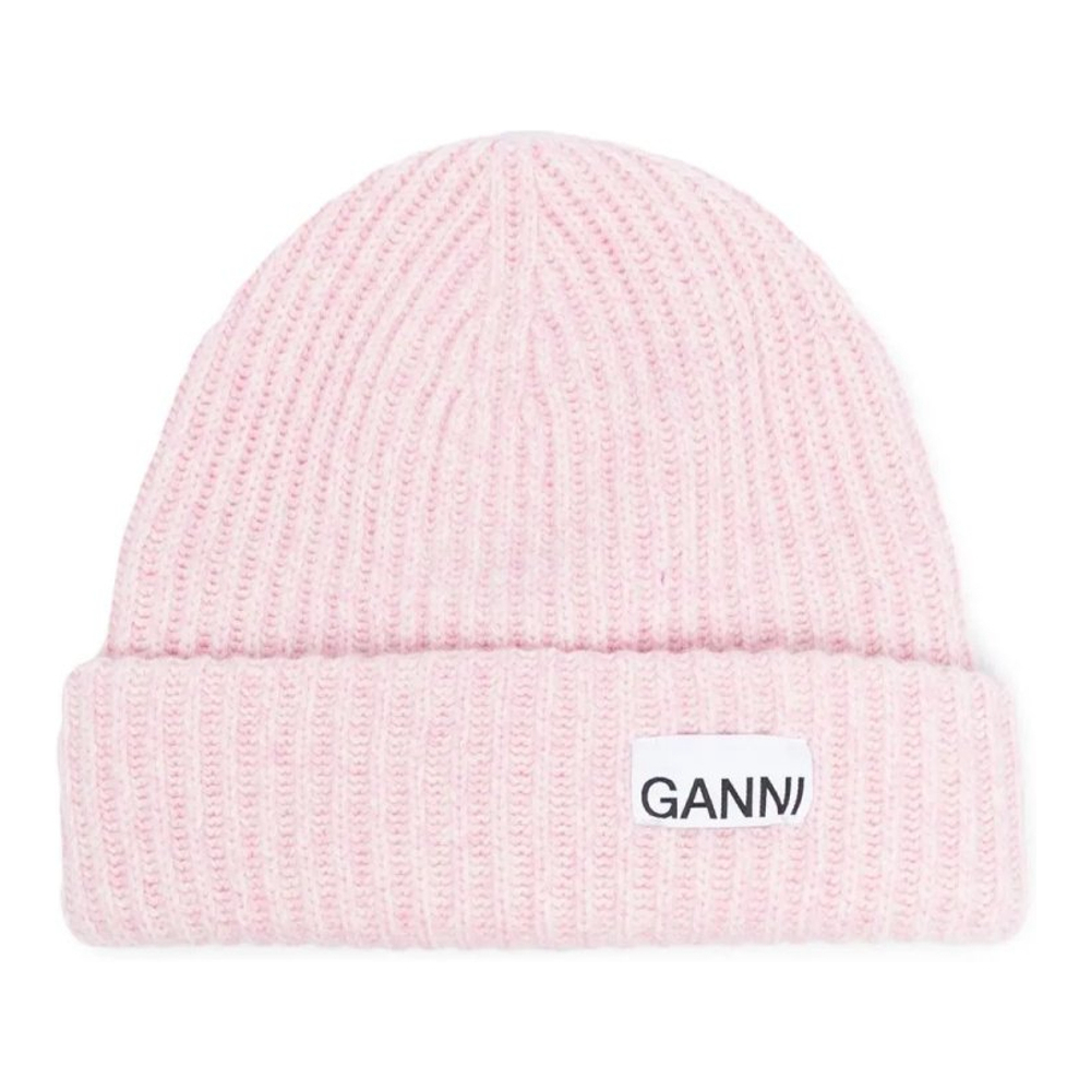 Bonnet 'Logo-Patch Ribbed' pour Femmes
