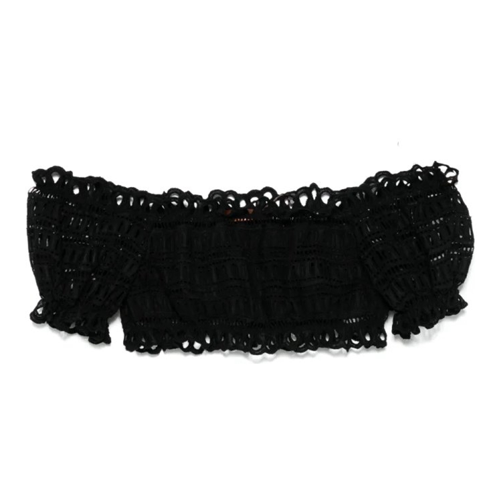 Crop Top 'Broderie Anglaise' pour Femmes