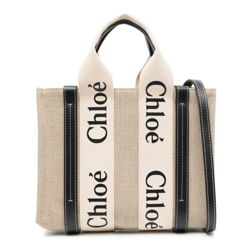 Sac Cabas 'Woody Logo-Strap' pour Femmes