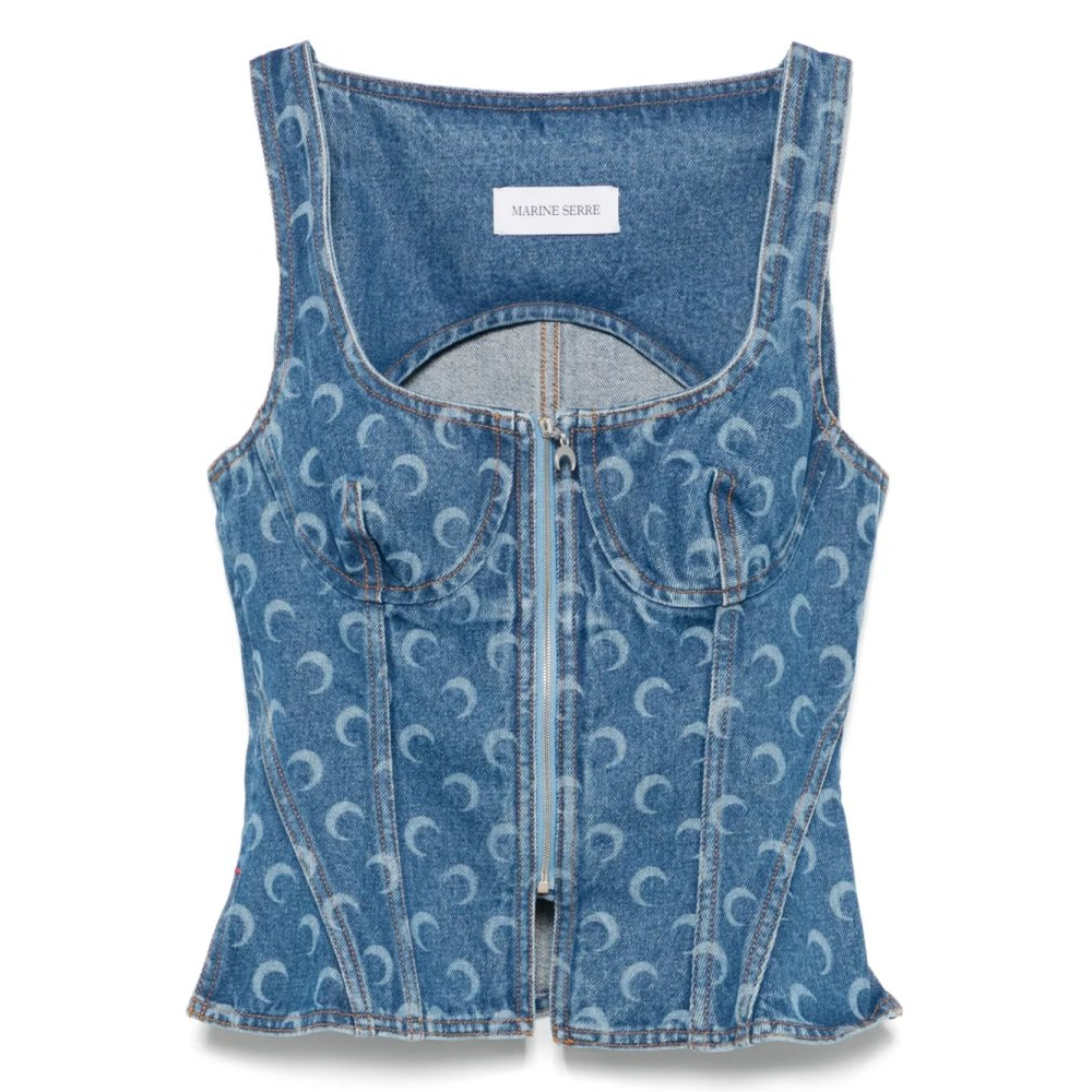 Guêpière Top 'Moon Laser Denim' pour Femmes