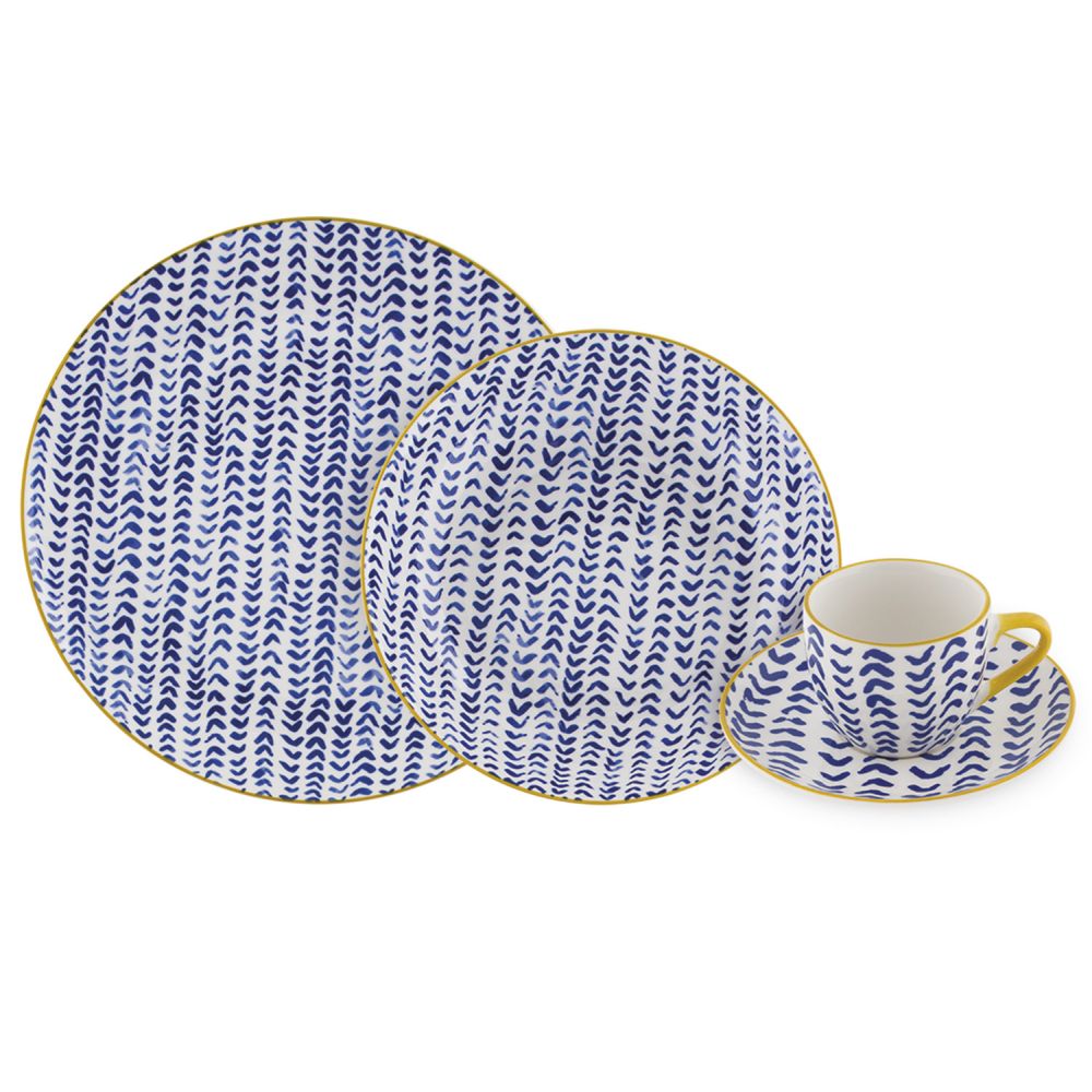Set assiette + tasse 'Cetara' - 24 Pièces