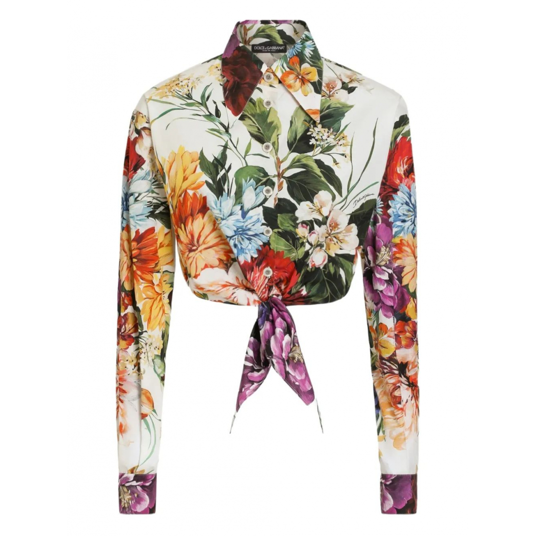 'Floral-Print' Langärmelige Bluse für Damen
