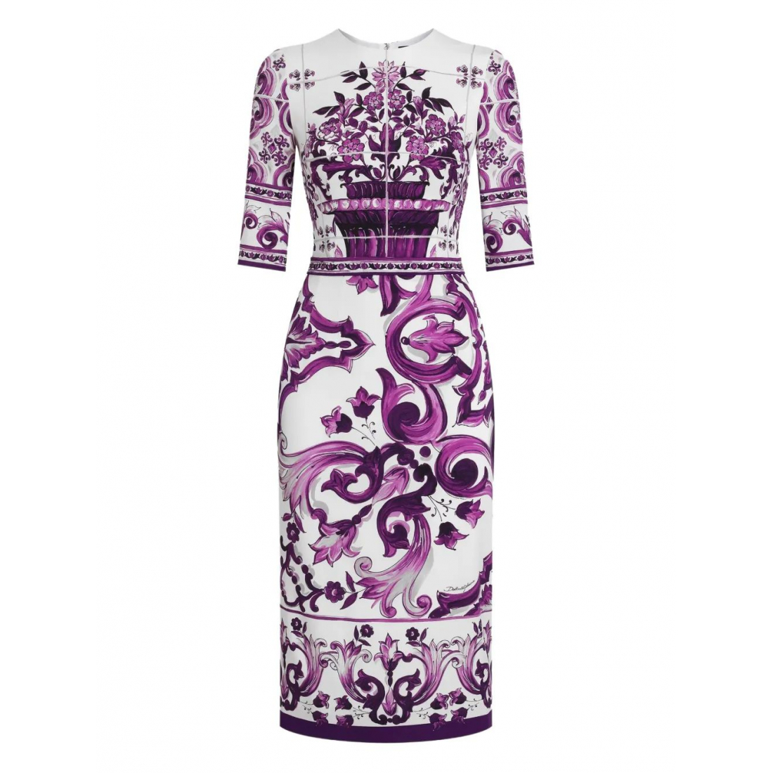 Robe Midi 'Maiolica-Print' pour Femmes