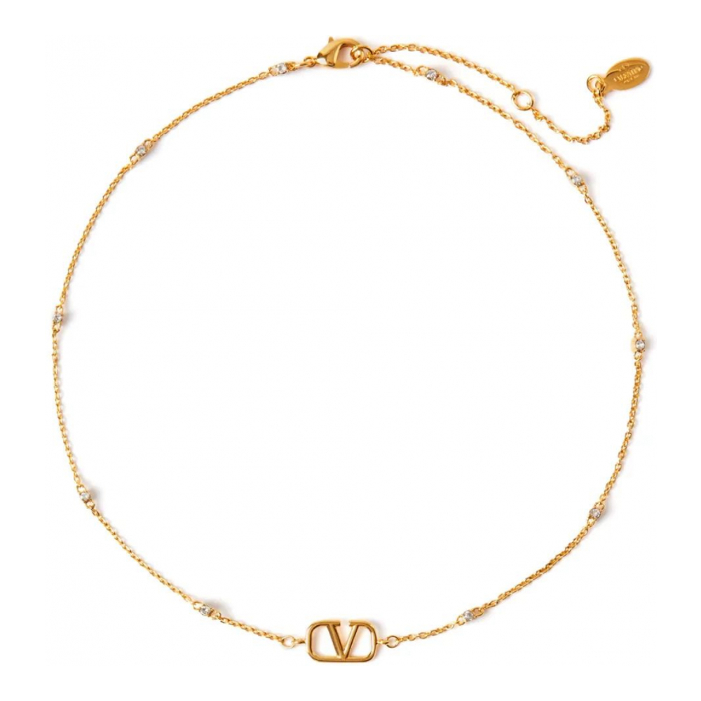 'VLogo Signature crystal-embellished' Halskette für Damen