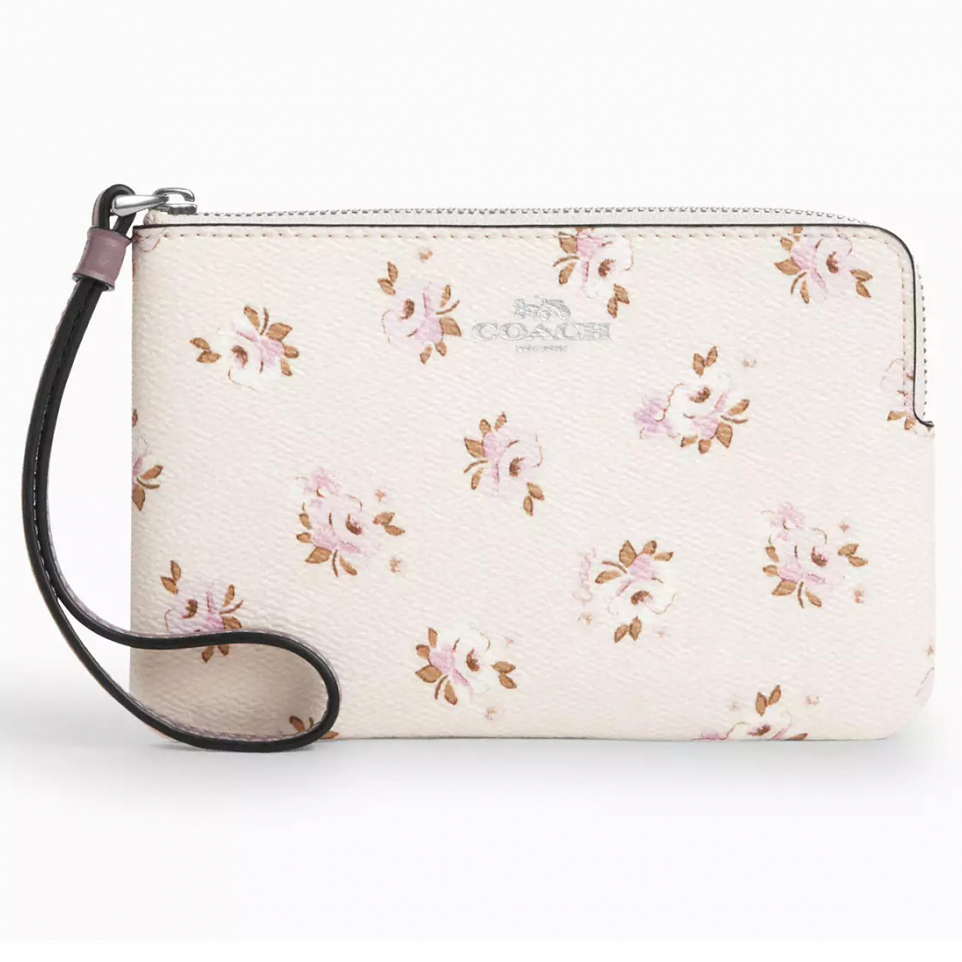 Portefeuille 'Corner Zip With Floral Print' pour Femmes