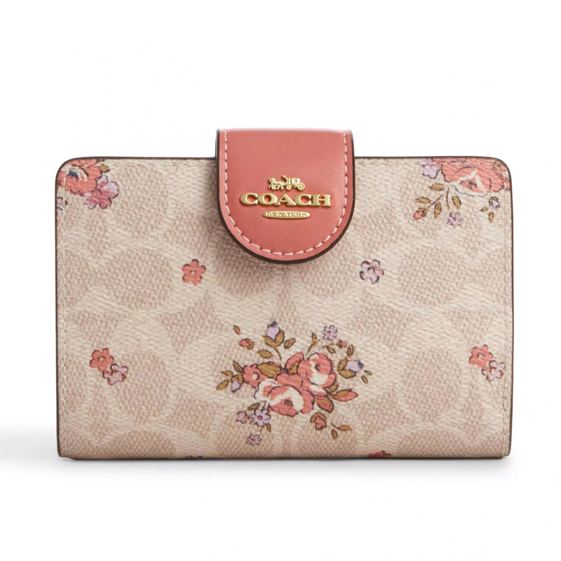 Women's 'Medium Corner Zip With Floral Print' Wallet