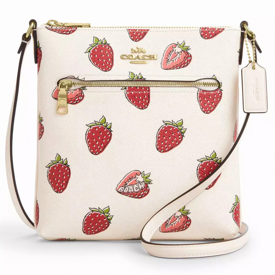'Mini Rowan With Strawberry Print' Umhängetasche für Damen