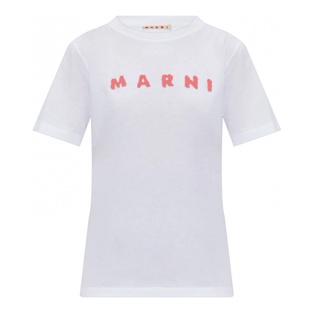 T-shirt 'Marni Scribbled Logo Jersey' pour Femmes