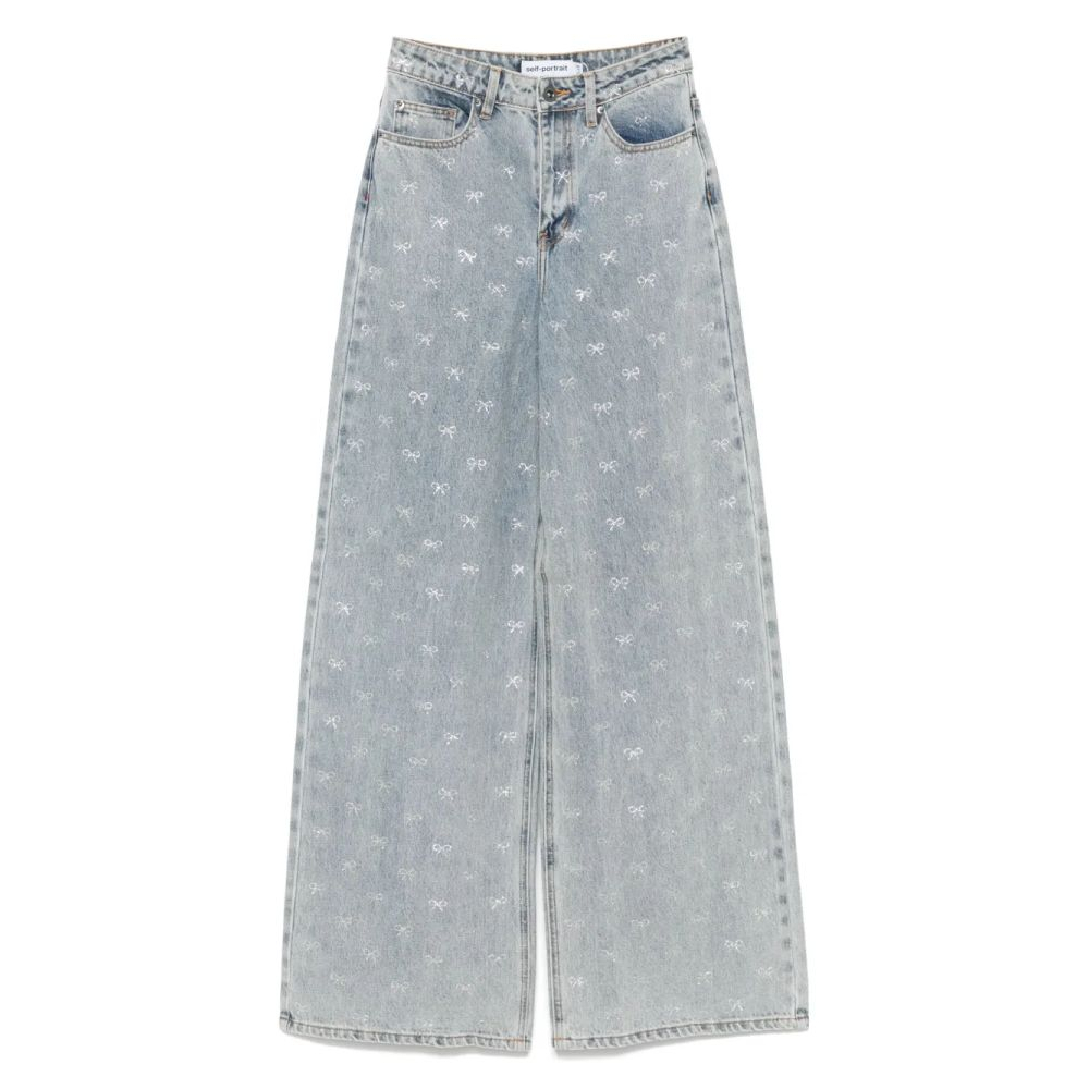 Jeans 'Bow-Embellished' pour Femmes
