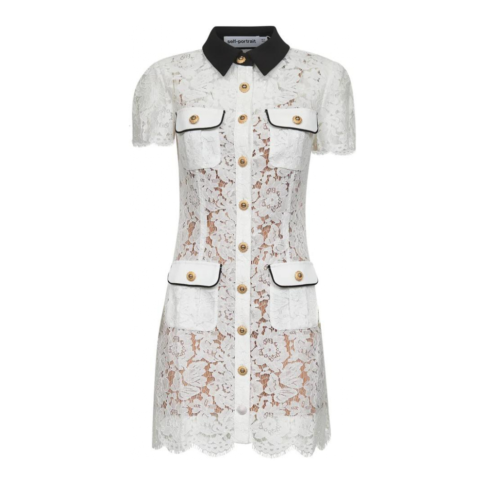 Robe mini 'Embroidered-Lace' pour Femmes