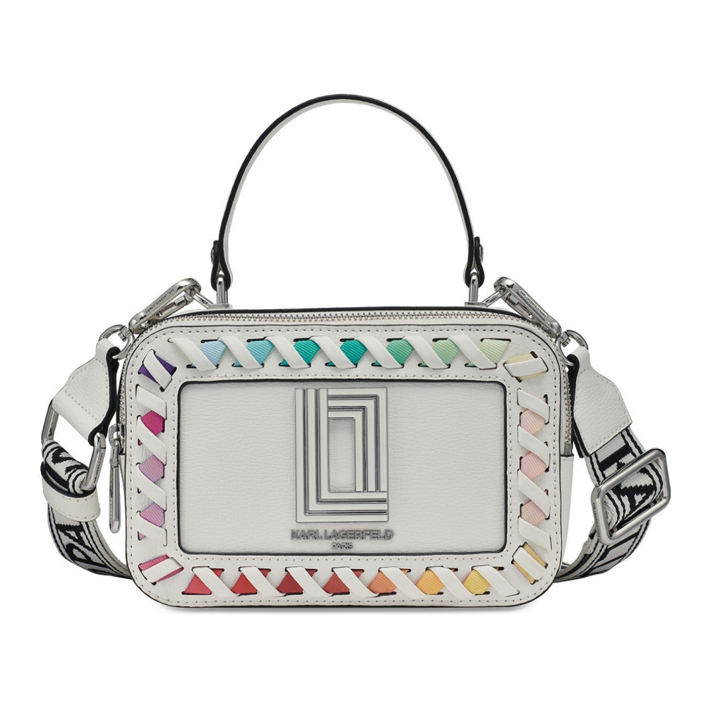 Women's 'Simone Camera with Rainbow Stitching' Crossbody Bag