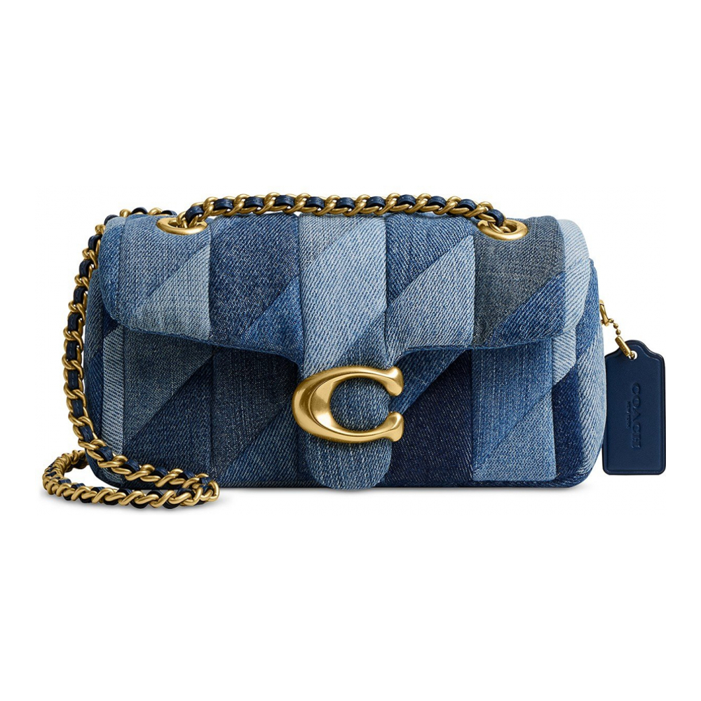 Women's 'Tabby Mini Denim 20 with Patchwork Quilting' Shoulder Bag