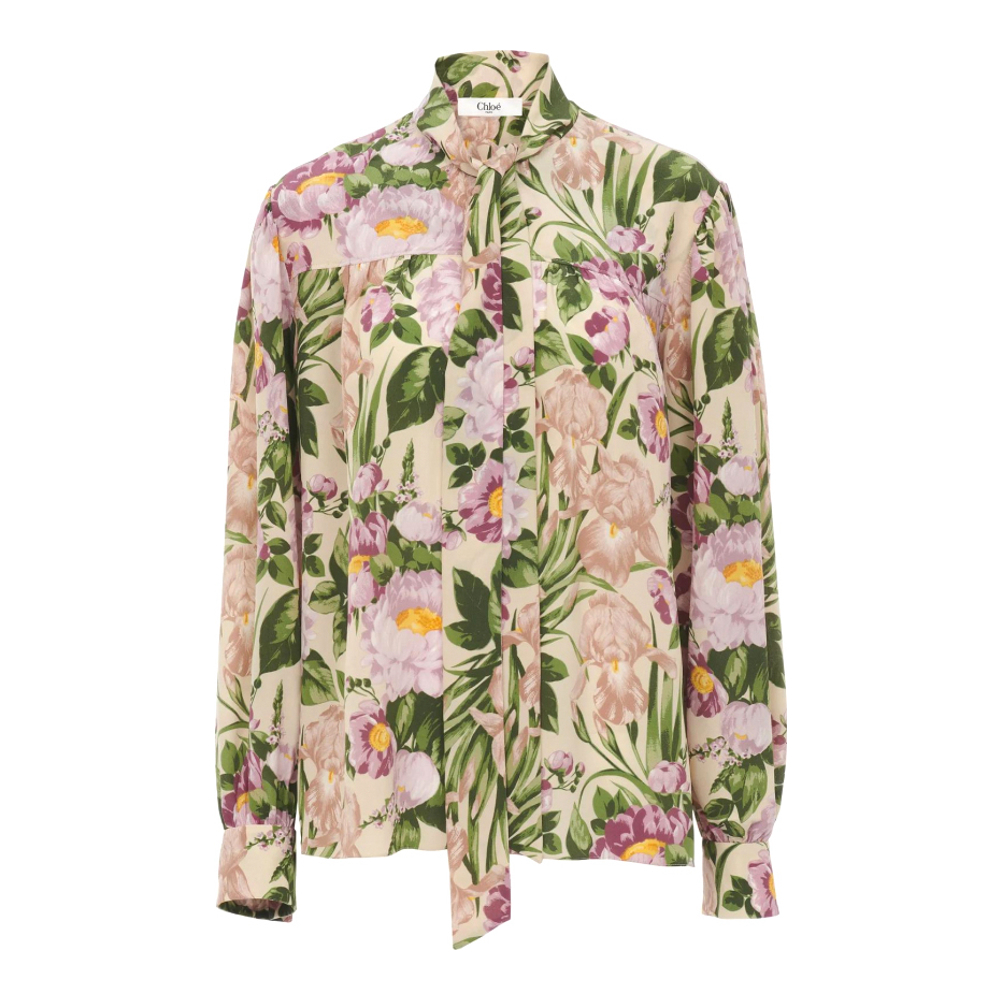 Blouse à manches longues 'Maxi Gathered Lavallière' pour Femmes