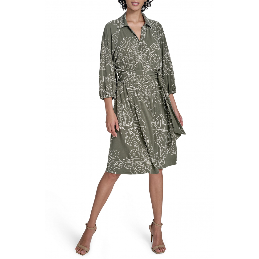 Robe à manches longues 'Floral Balloon' pour Femmes