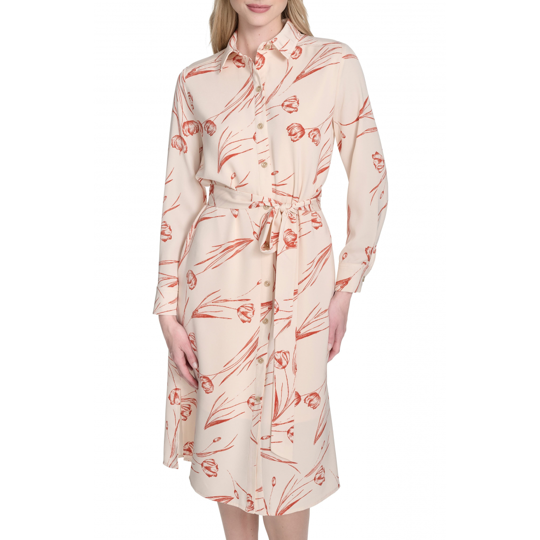 Robe chemise 'Long Sleeve' pour Femmes