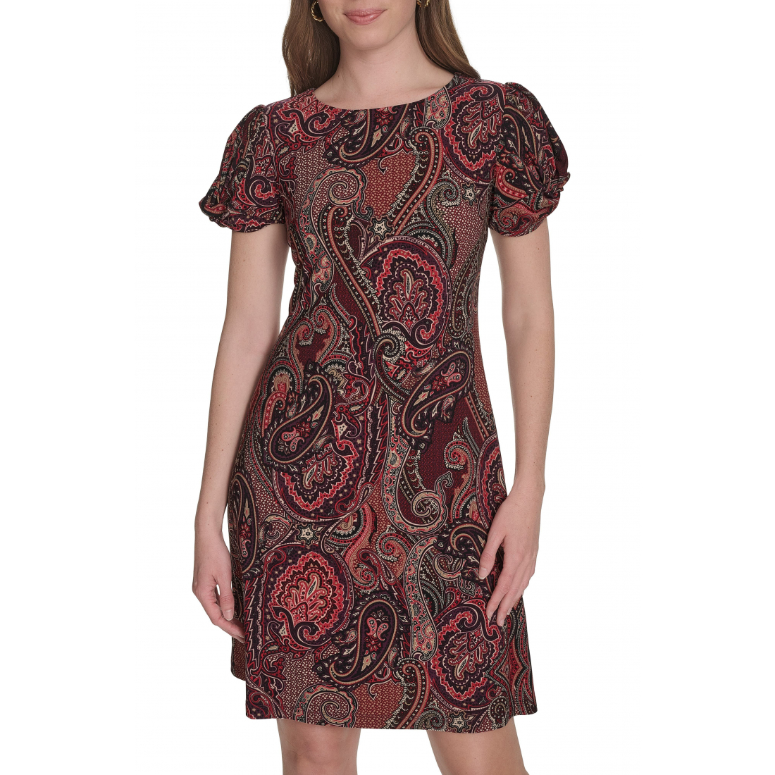 'Paisley Twist Sleeve' Mini Kleid für Damen