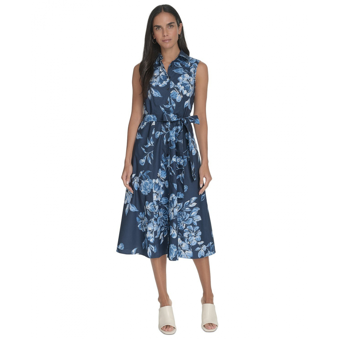 Femmes's 'Printed Cotton Tie-Waist' Robe chemise