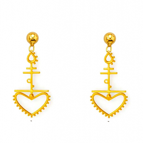 'Open Heart Modern Drop' Ohrringe für Damen