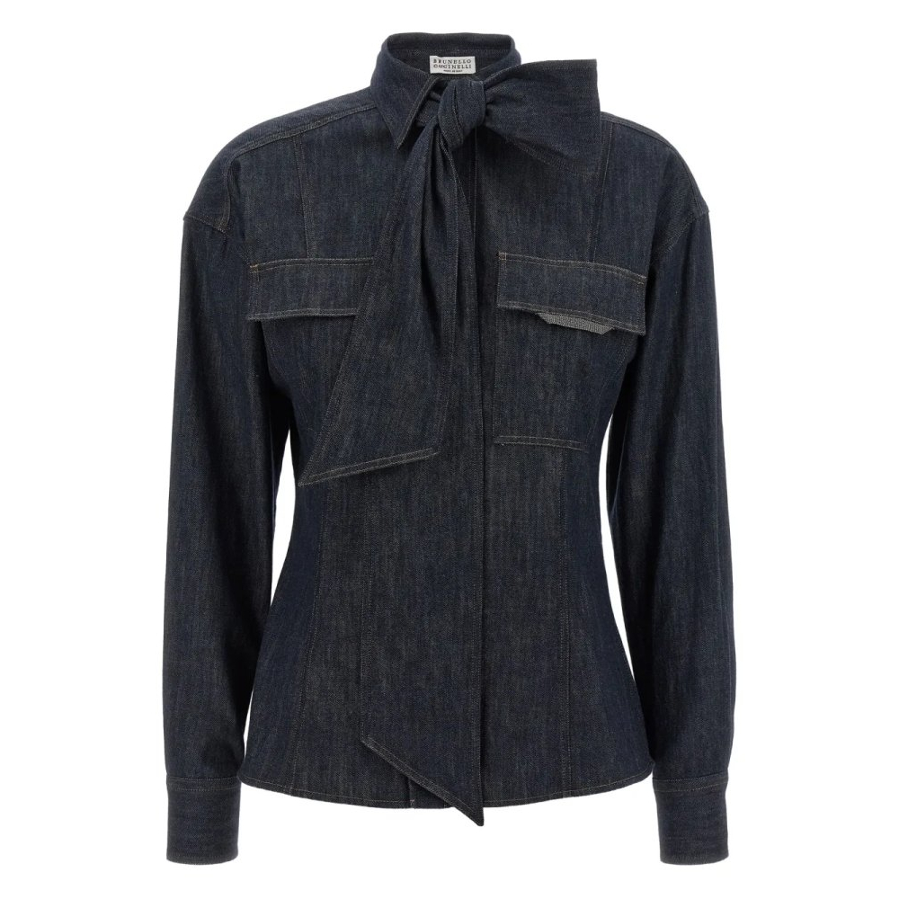 Women's 'Bow-Tie' Denim Shirt
