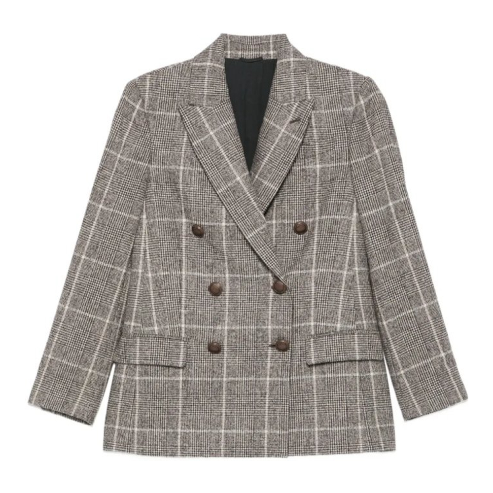 Women's 'Checked Double-Breasted' Blazer