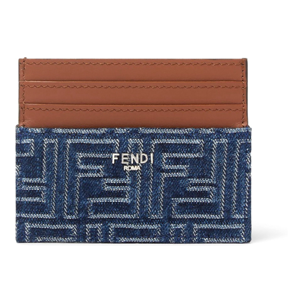 Men's 'Denim-EFFect FF Jacquard' Card Holder