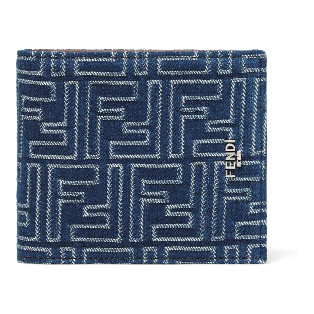 Men's 'Denim-EFFect FF Jacquard Bi-Fold' Wallet