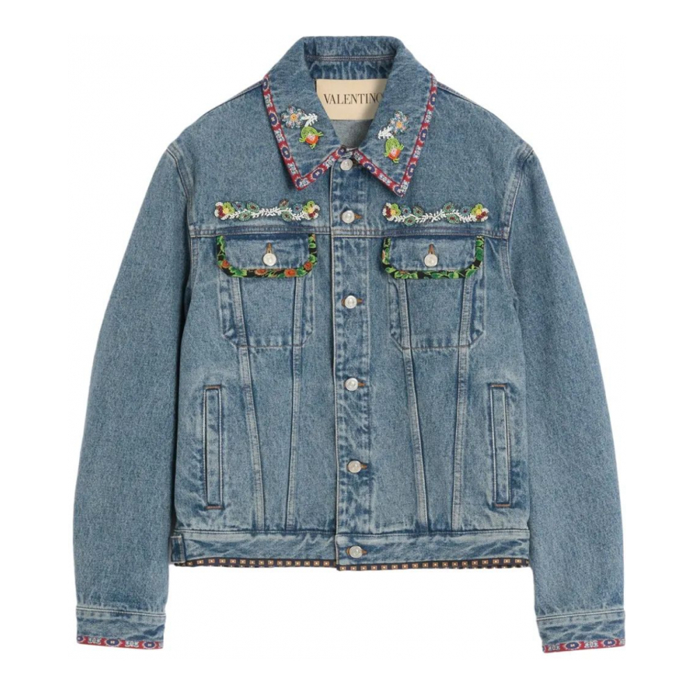 Veste en jeans 'Printed-Trim' pour Hommes