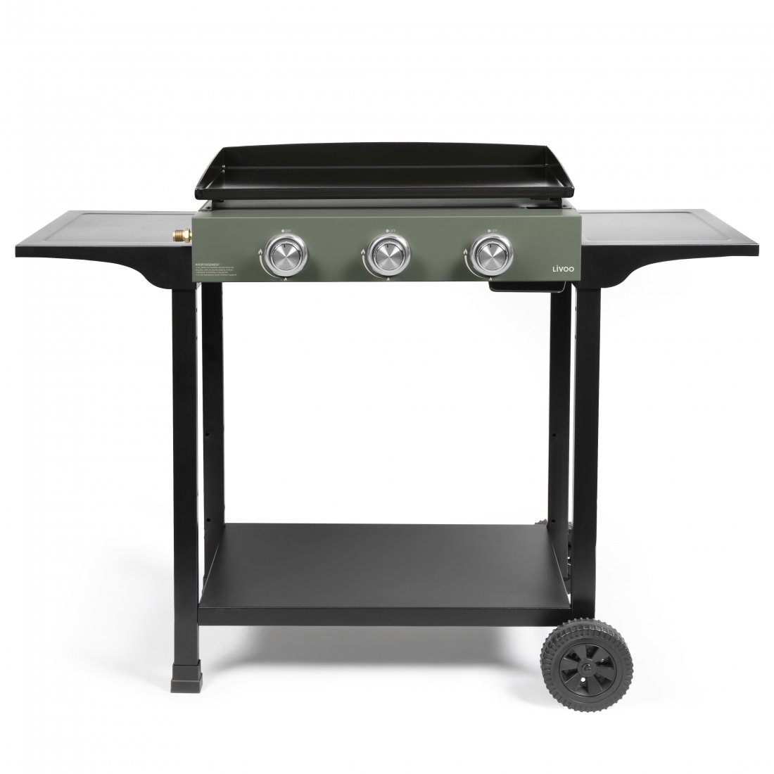 Plancha gaz 3 brûleurs sur chariot