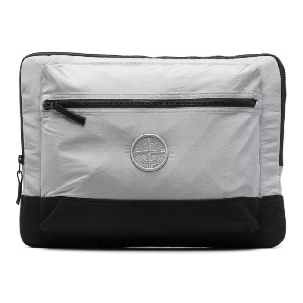 Men's 'Compass-Embroidered' Laptop Bag
