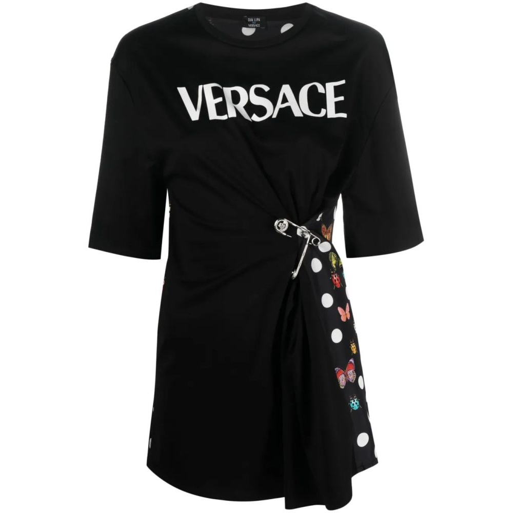 T-shirt 'X Dua Lipa Butterfly-Print Safety-Pin' pour Femmes