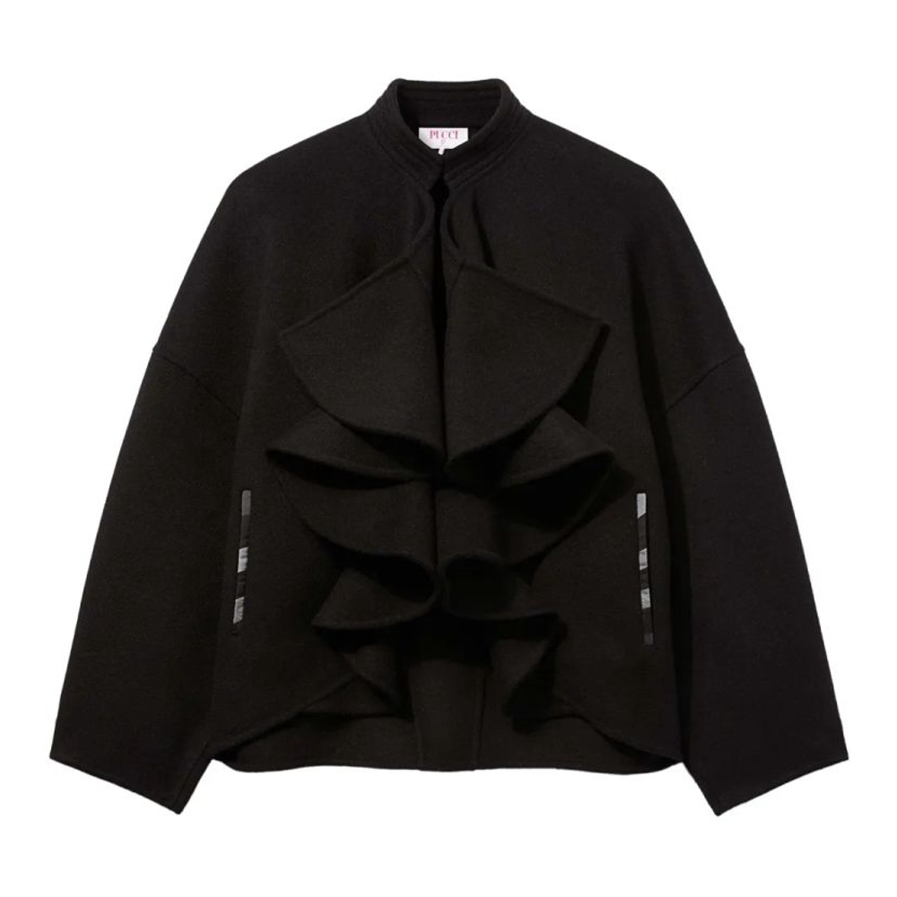 Veste 'Ruffled-Placket' pour Femmes