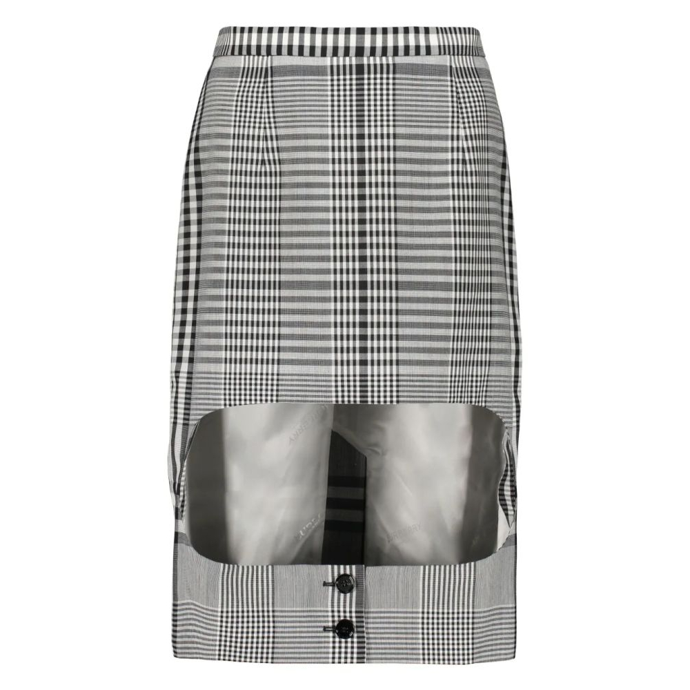 Women's 'Checked' Midi Skirt