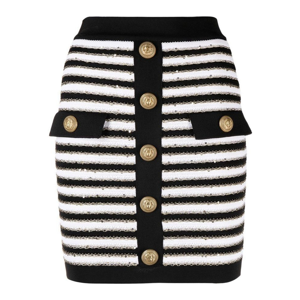 Women's 'Striped Weaved' Midi Skirt