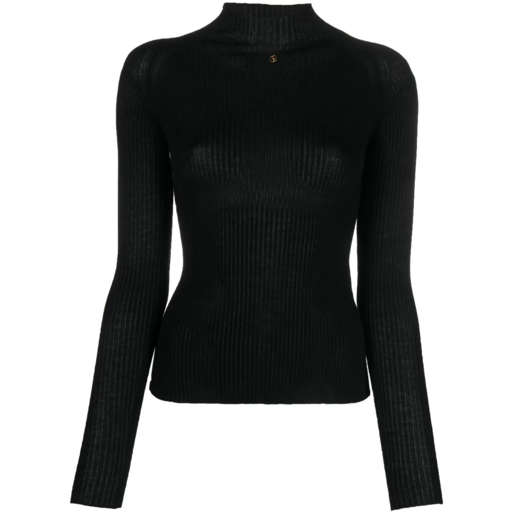 Women's 'Logo-Plaque High-Neck' Cashmere Sweater