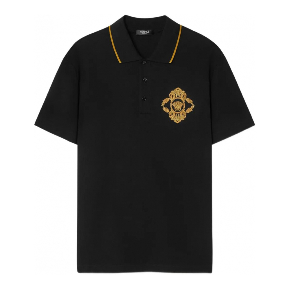 Polo 'Architectural Baroque-Embroidered' pour Hommes