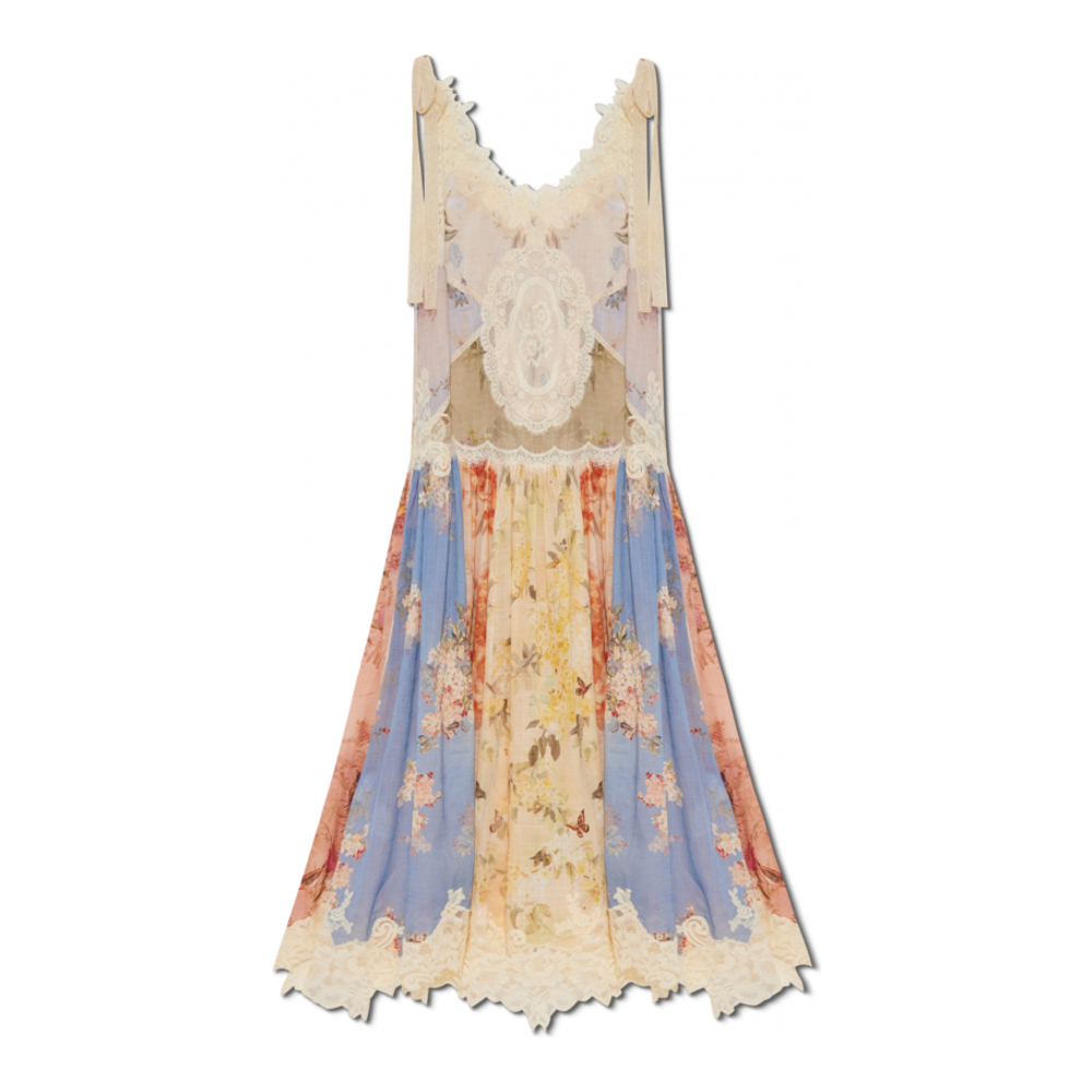 Robe Midi 'With Lace Inserts' pour Femmes