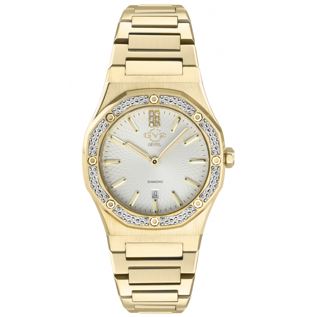 GV2 Palmanova Women's Silver Dial yellow gold watch